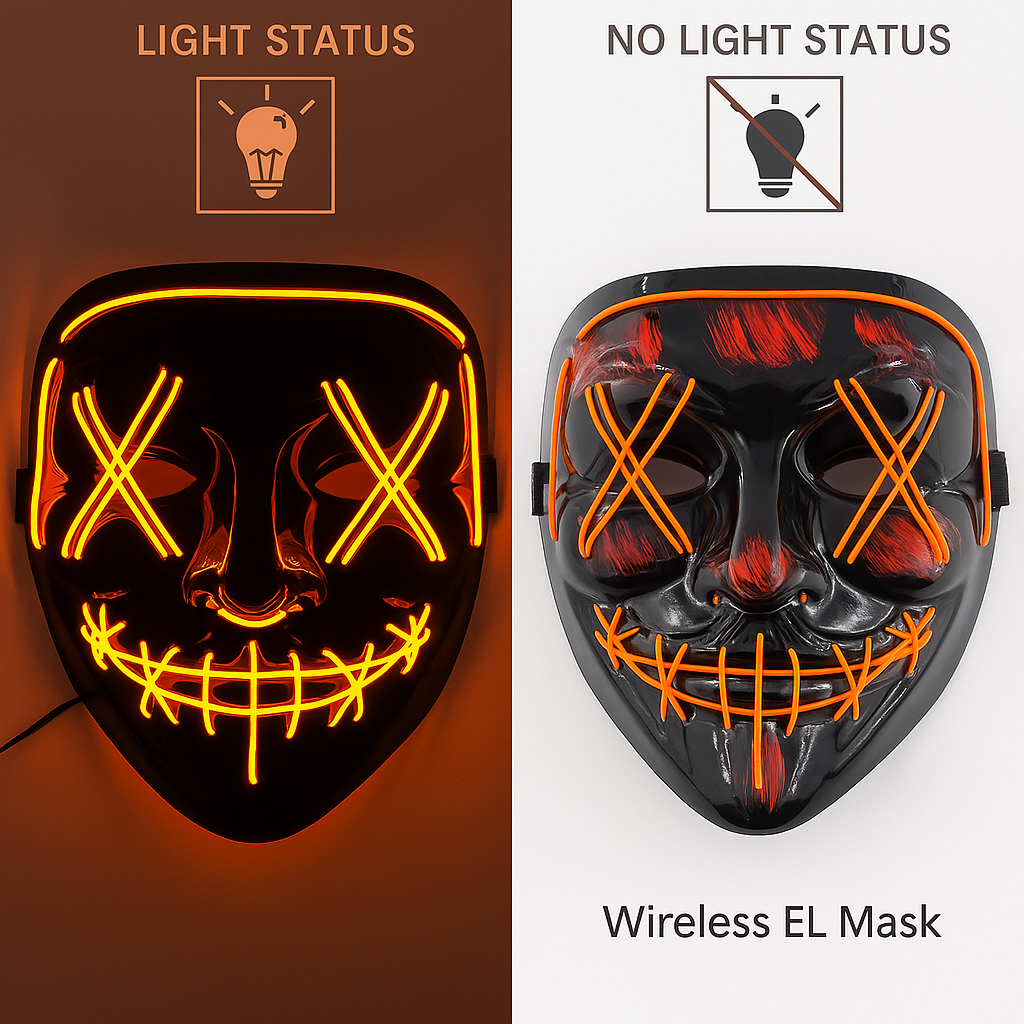 LED Halloween Maske - Leuchtet im Dunkeln💀🎃